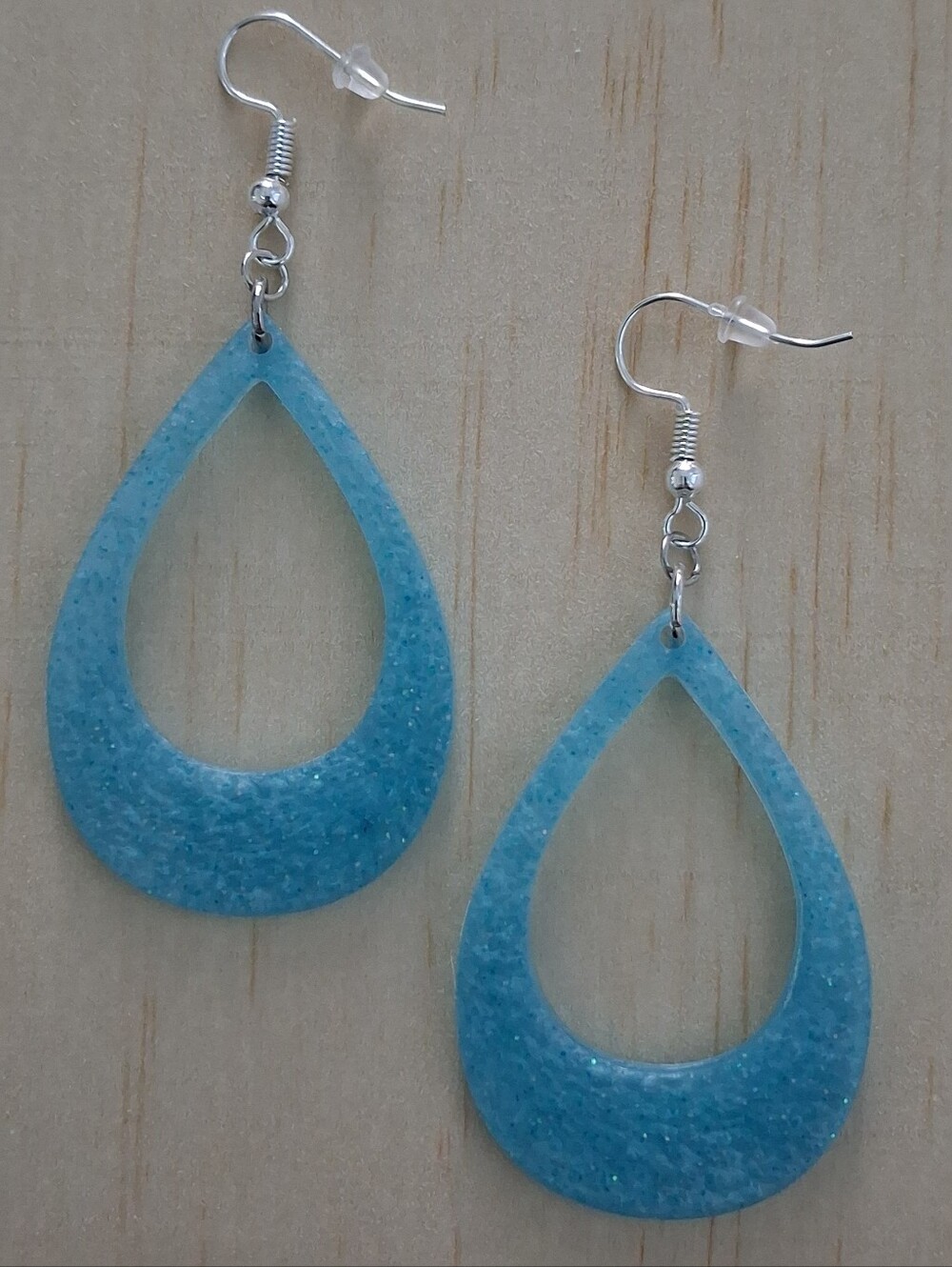 Aqua Teardrop Dangle Earrings for Women